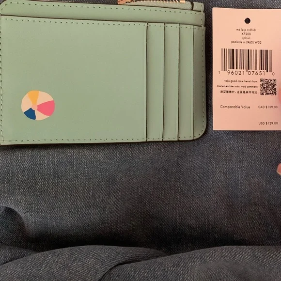 kate spade Poolside Smooth Leather Card Case Wallet NWT - Picture 6 of 8